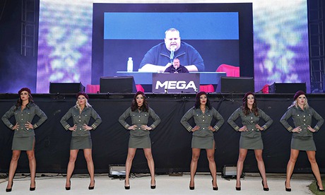 Megaupload founder Kim Dotcom launching new file sharing site "Mega" in Auckland